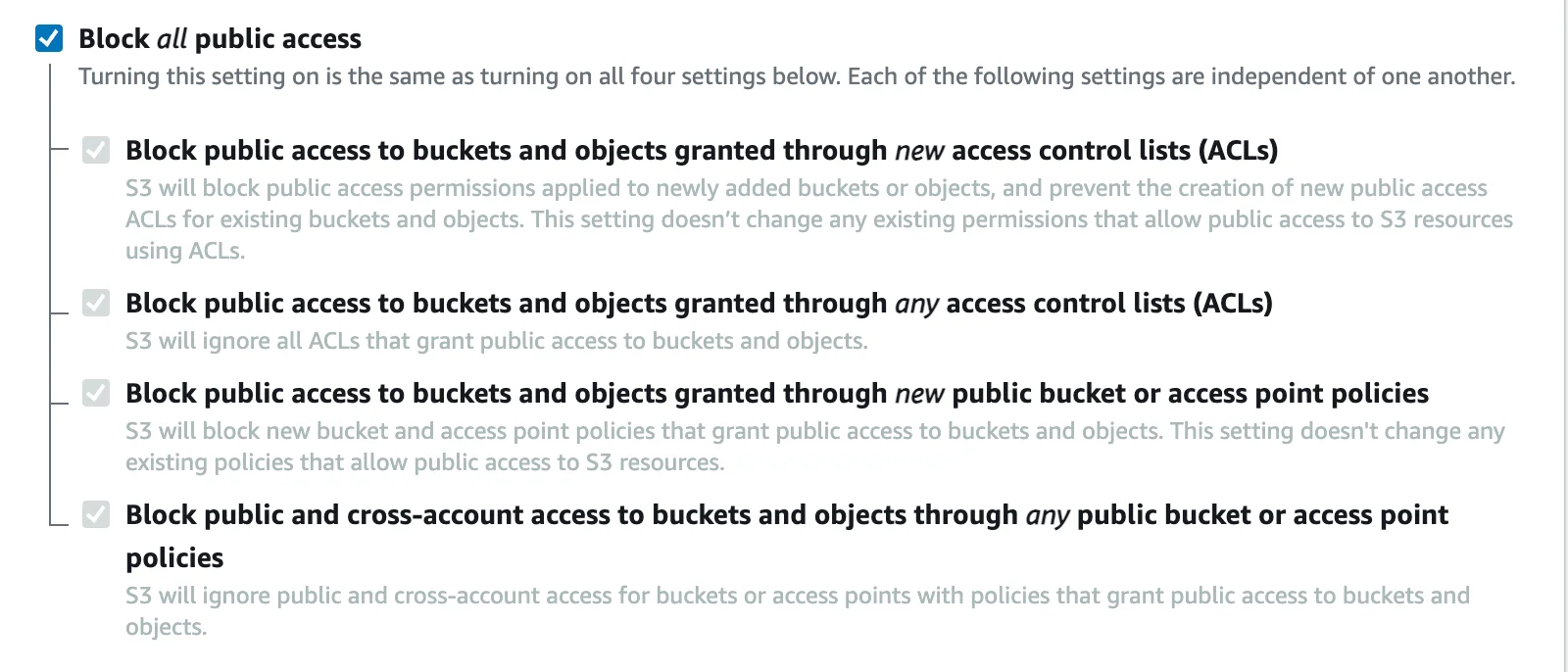 Image showing checked block access